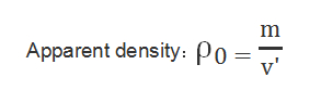 What is apparent density? How to measure?